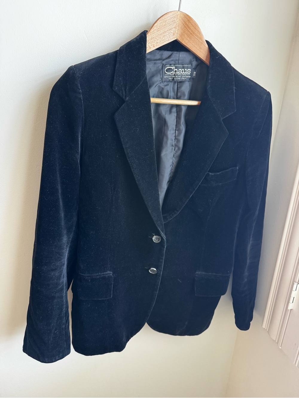 Velvet Black Blazer by Chaps